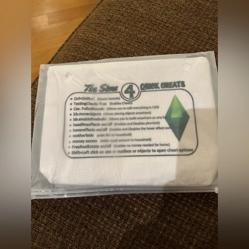 GJTIM women’s The Sims 4 Quick Cheats Plumbob Gaming Graphic Makeup Bag